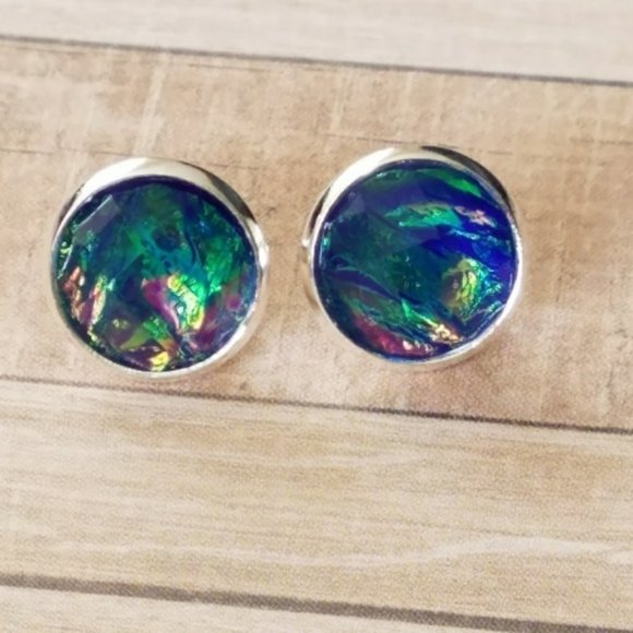 Jewelry - Iridescent Blue Earrings